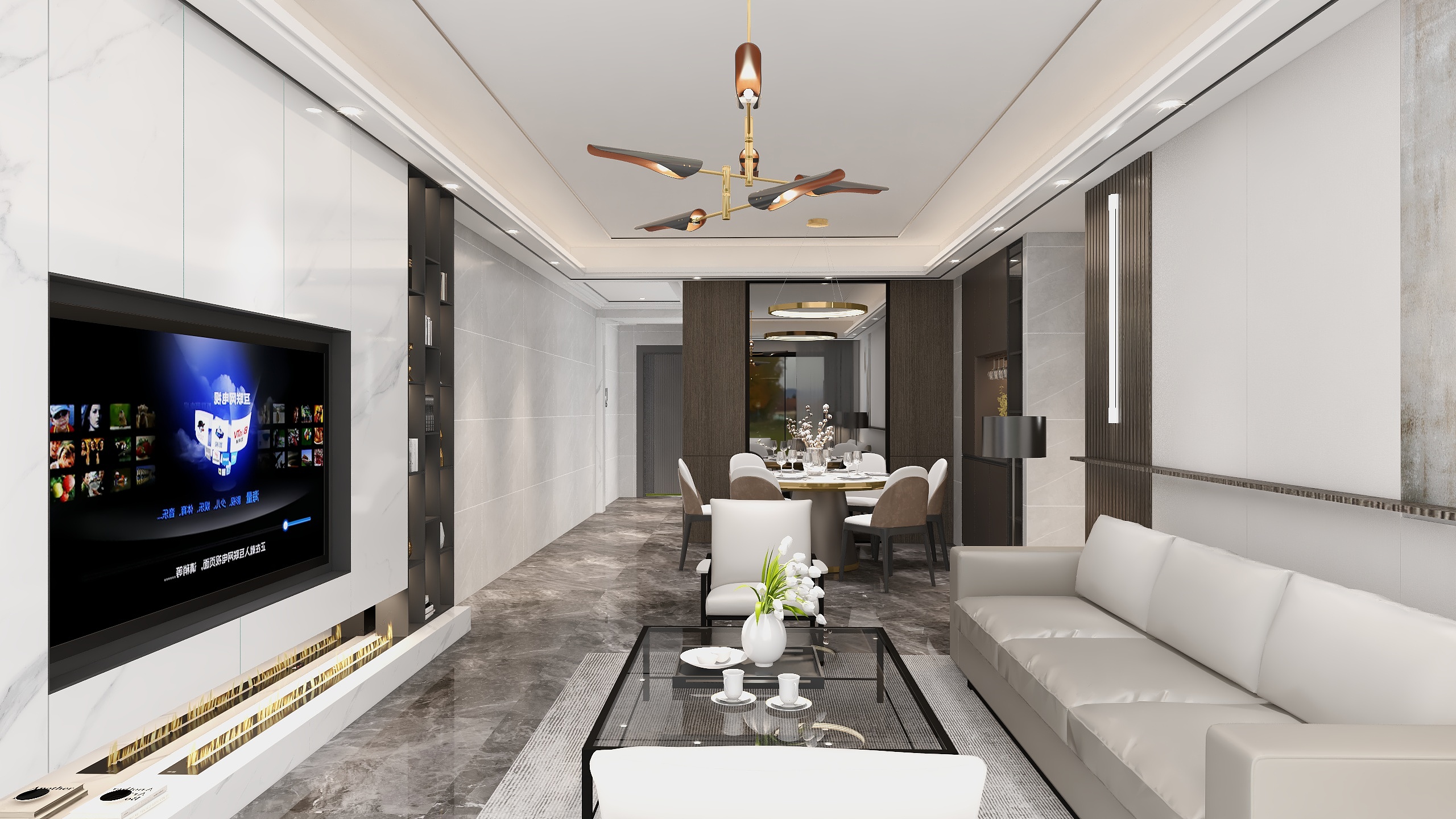 yulunji-黑白灰现代风衣柜定制-装修设计方案