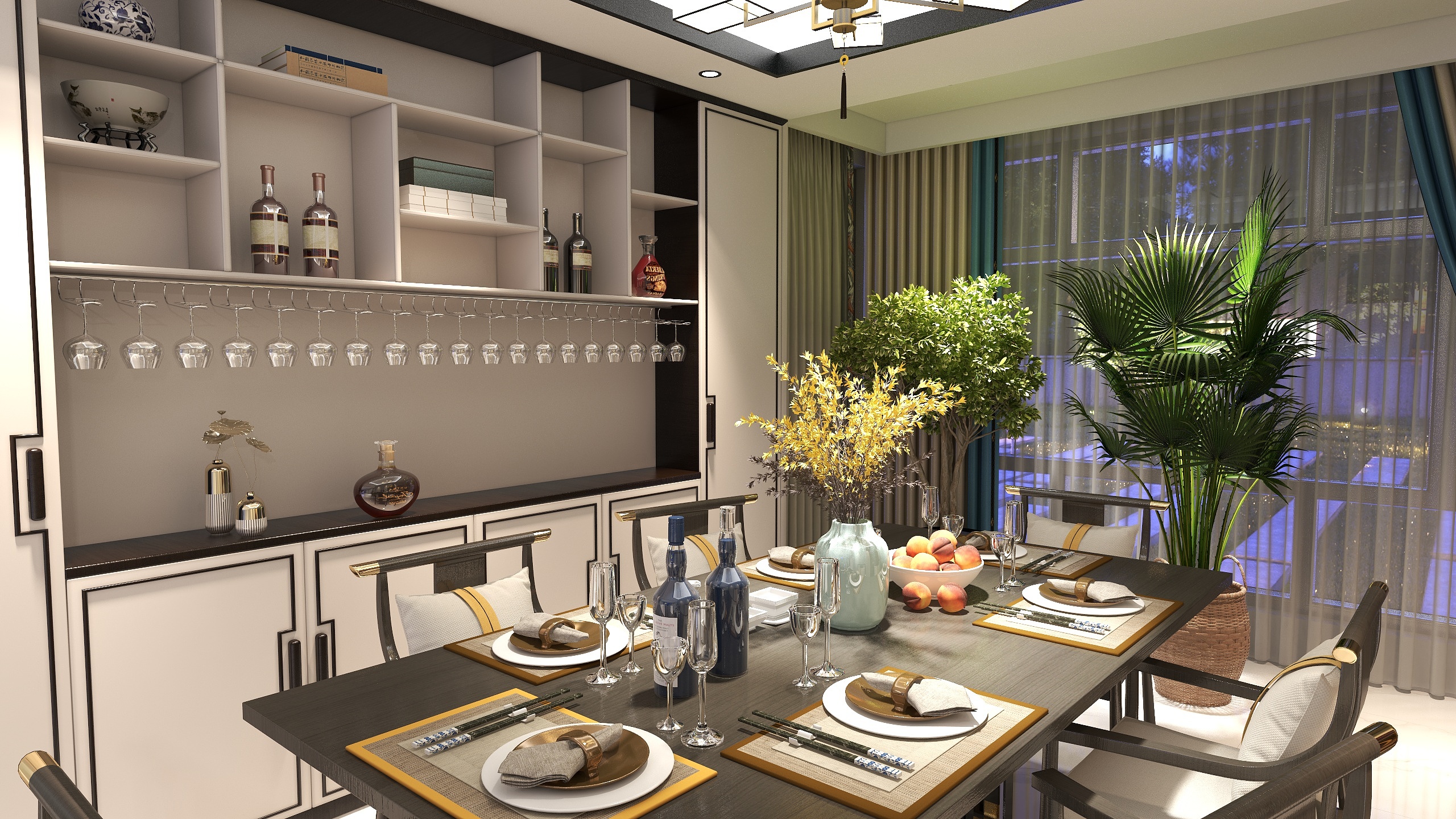 海本空间设计事务所-广饶齐宸府150㎡新中式设计方案-装修设计方案