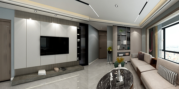 室内装修设计师小杨-瑞和园89.50㎡B户型3室2厅1卫-装修设计方案