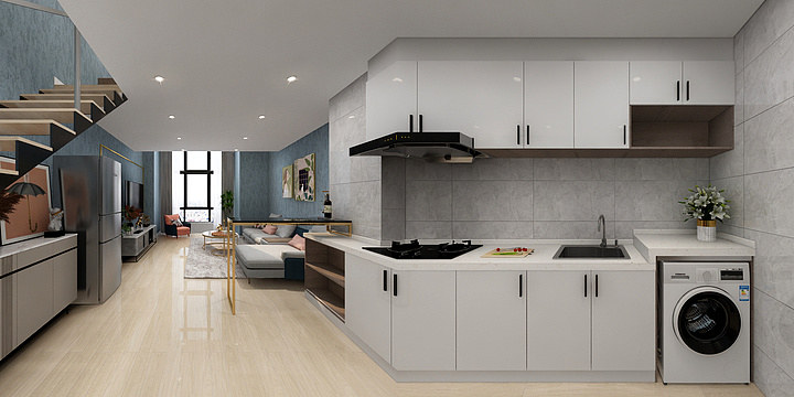 一燕子一-2.24轻奢风格loft-装修设计方案