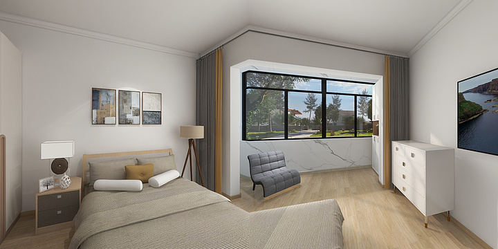 182****7598rPKj-两房效果图-装修设计方案