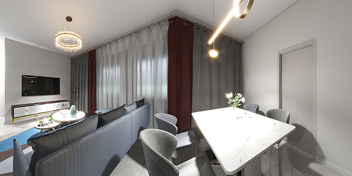 萌萌哒MMd-瑞和园89.50㎡B户型3室2厅1卫-装修设计方案