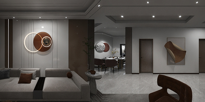 陕西亦初空间设计-长武县—105户型-装修设计方案