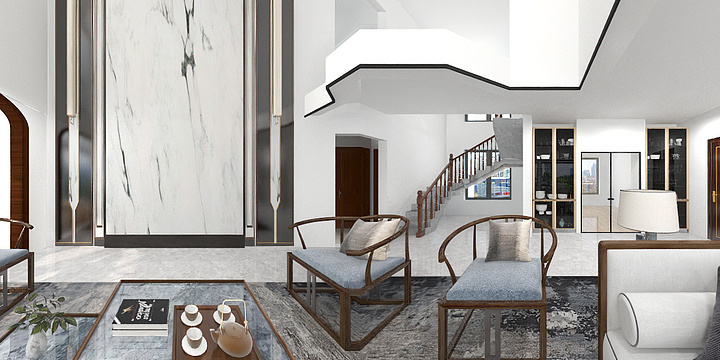 繁华的夜间-保利中航城客餐厅效果图-装修设计方案