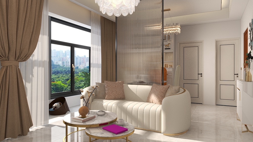 云海全案设计-瑞和园89.50㎡B户型3室2厅1卫-装修设计方案