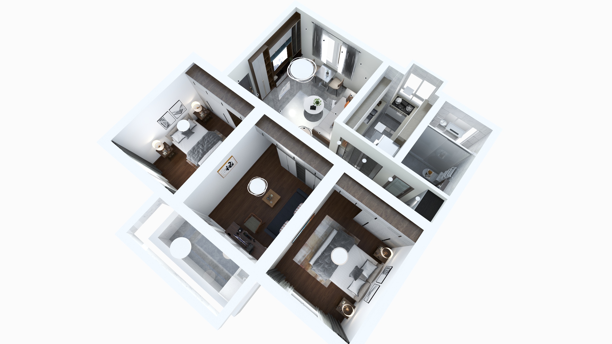 全案设计余工-华科宿舍酷图2.24-装修设计方案