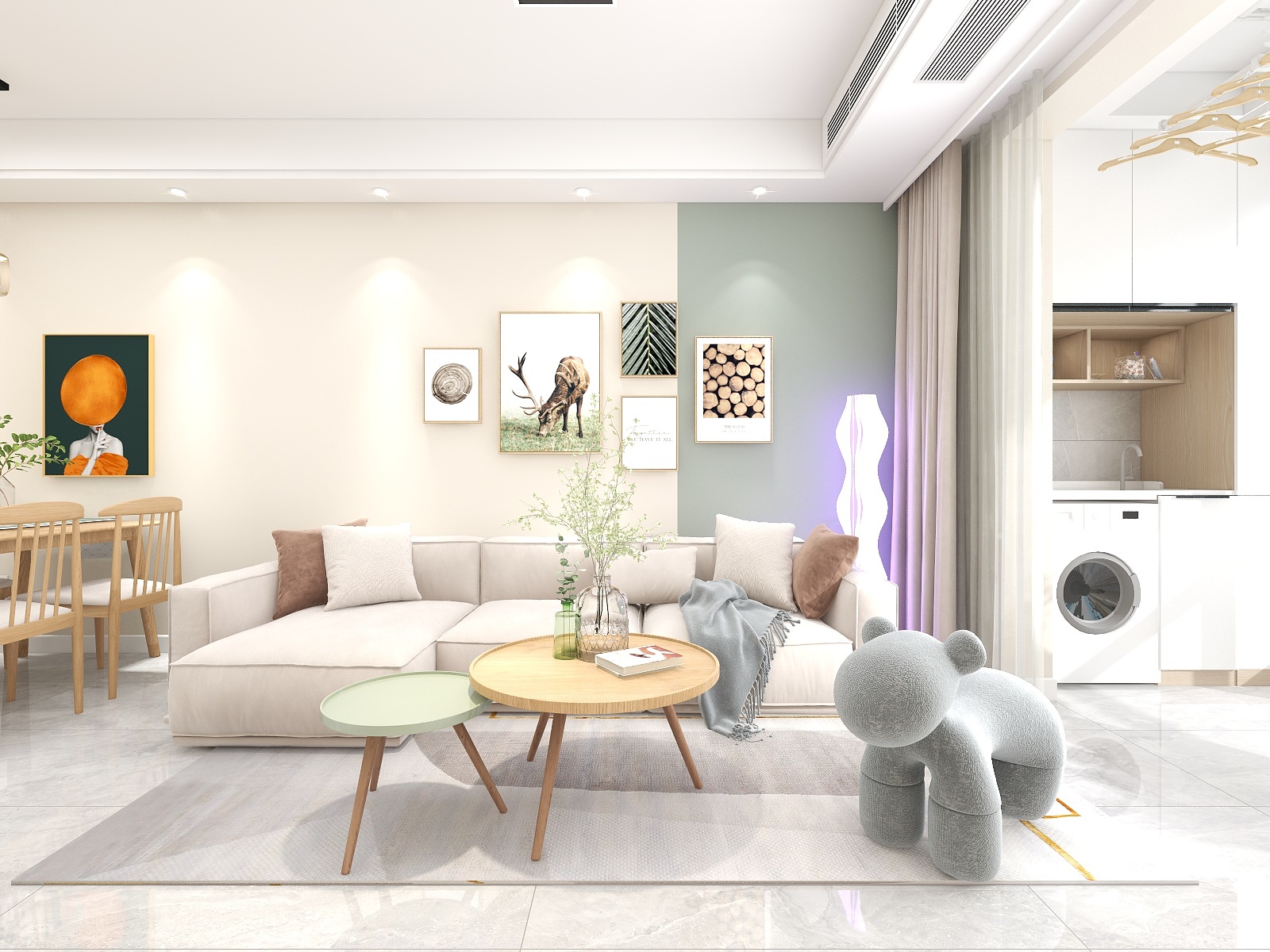 湛智华-北欧99平3房家居温馨舒适才最好装修效果图