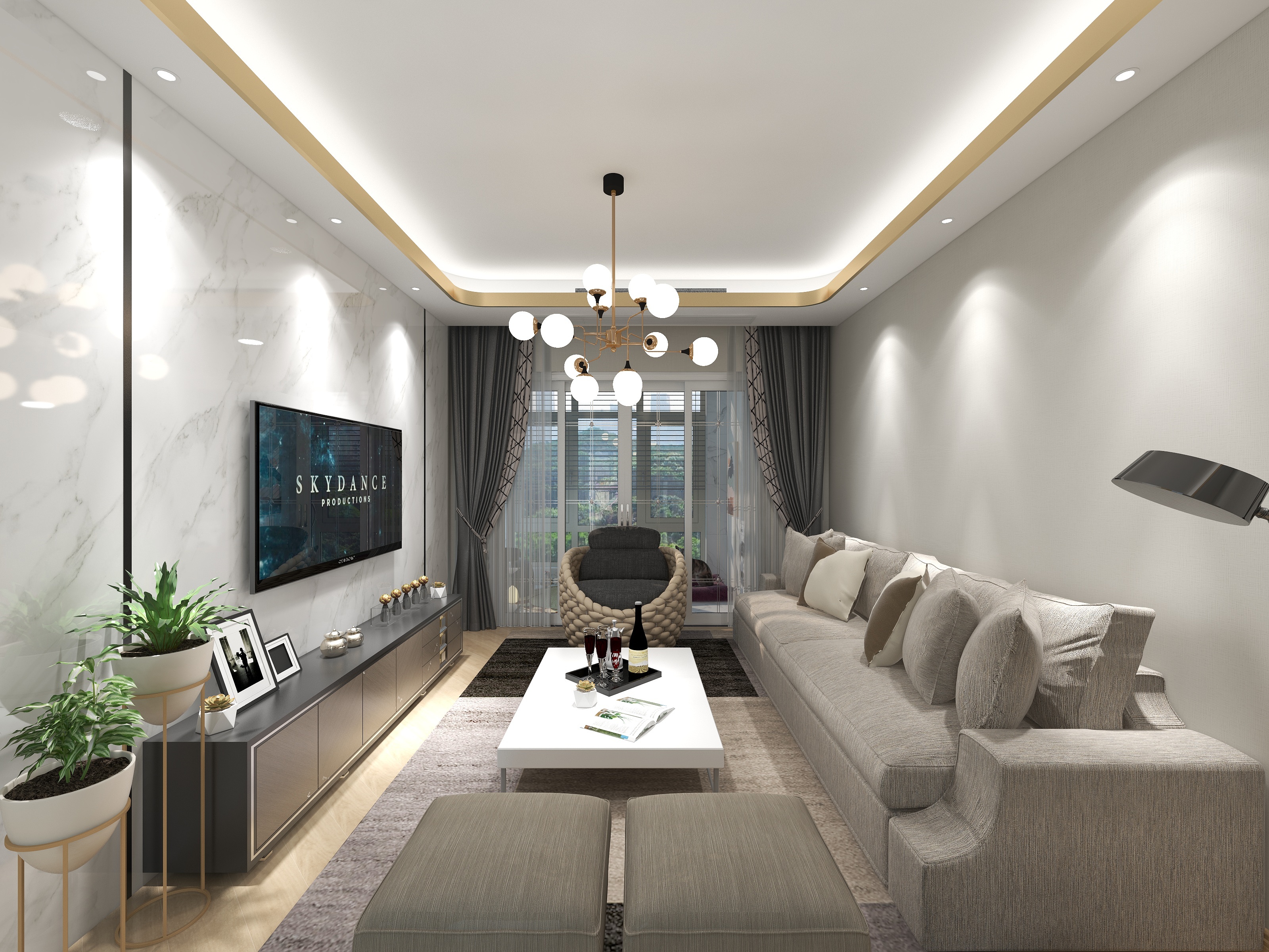 百利源装饰-德信海德公园83.00㎡装修效果图