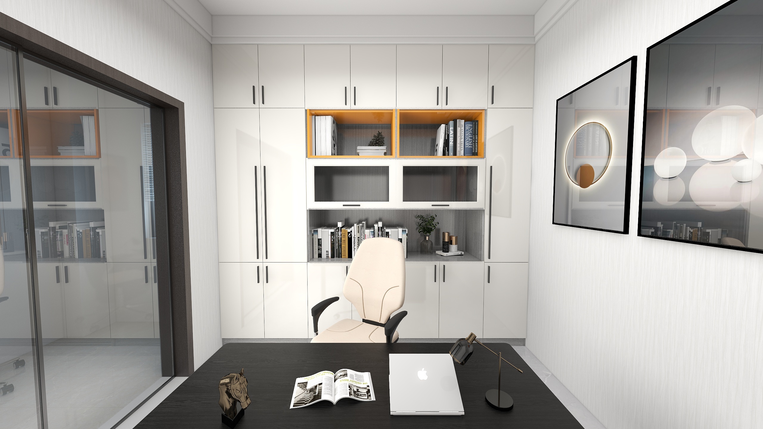 小左室内装璜设计-瑞和园89.50㎡B户型3室2厅1卫-装修设计方案