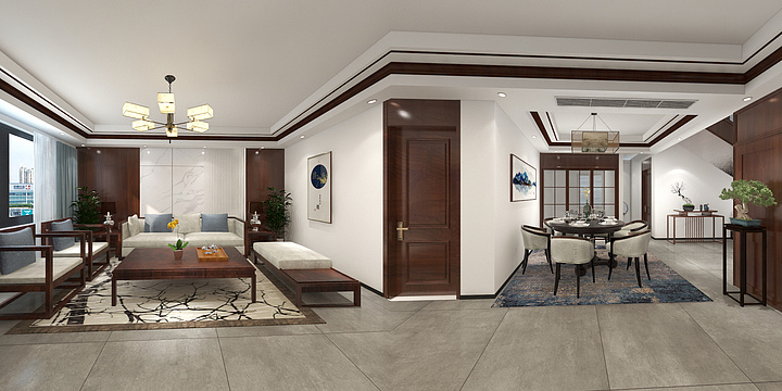 QQB-别墅一楼.dwg-装修设计方案