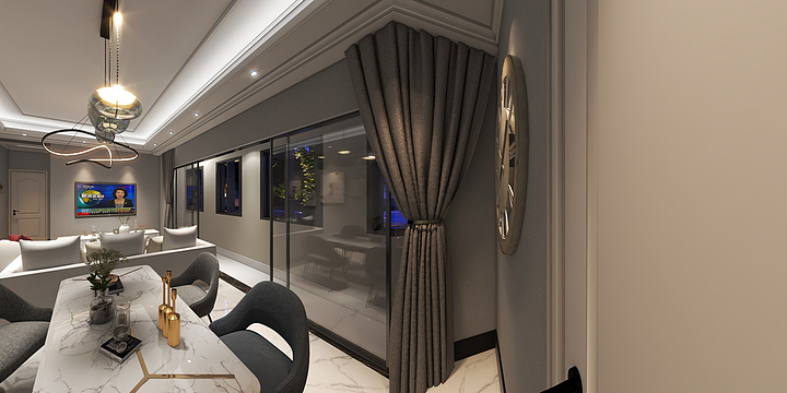 装修艺人唐平-瑞和园89.50㎡B户型3室2厅1卫-装修设计方案