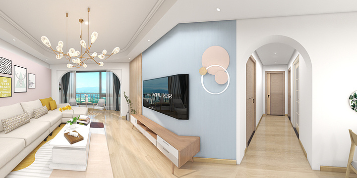 设计XHJ-清欧E户型109m²-装修设计方案