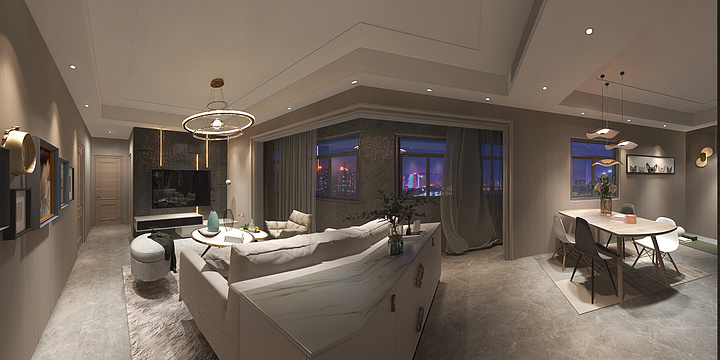 天颢达装饰工程有限公司-瑞和园89.50㎡B户型3室2厅1卫-装修设计方案