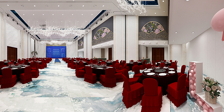 季红亮-新开元大酒店接待厅-装修设计方案