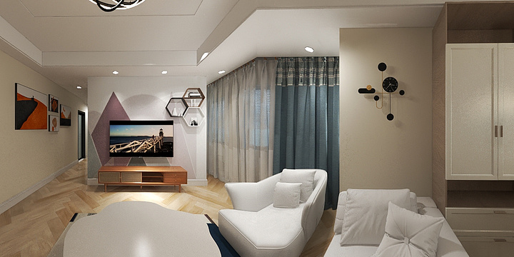 嘘丶ZDNe-瑞和园89.50㎡B户型3室2厅1卫-装修设计方案