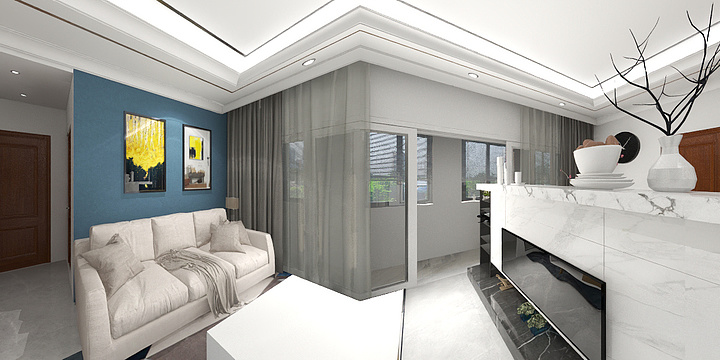 186****8877XQZD-瑞和园89.50㎡B户型3室2厅1卫-装修设计方案