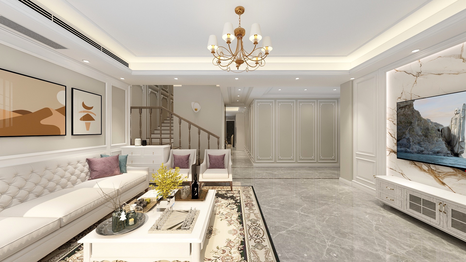 李青越-320平四层欧式别墅装修效果图