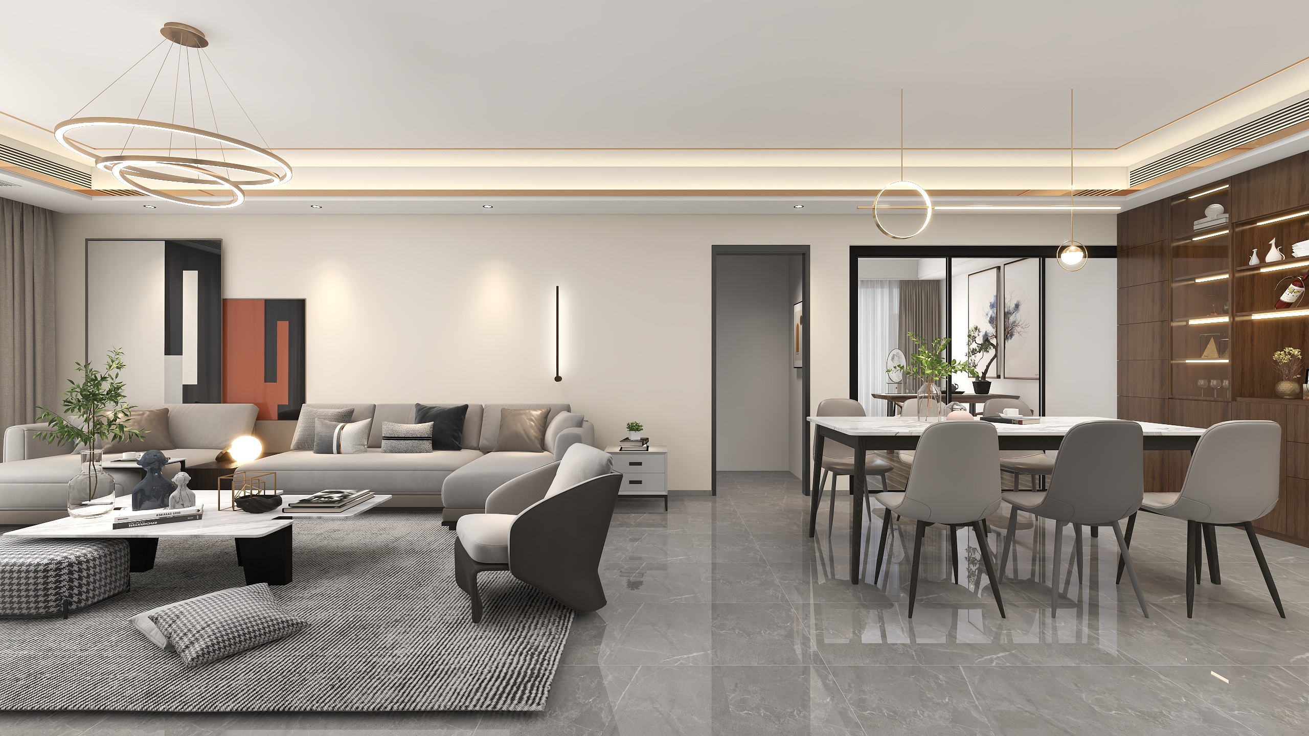 陈伟坤-180平现代融域名城-装修设计方案