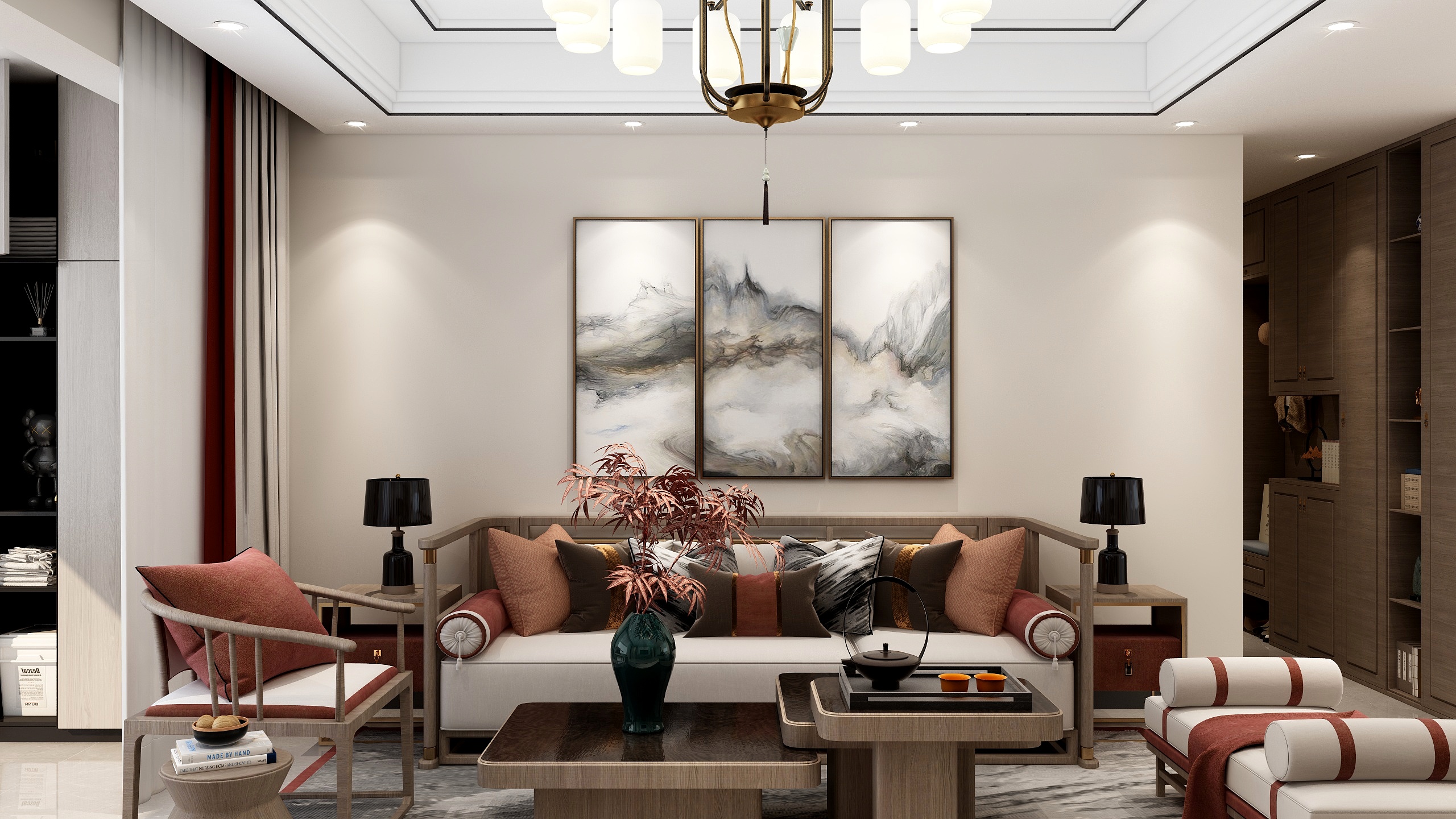 李青越-145平米新中式三居装修效果图