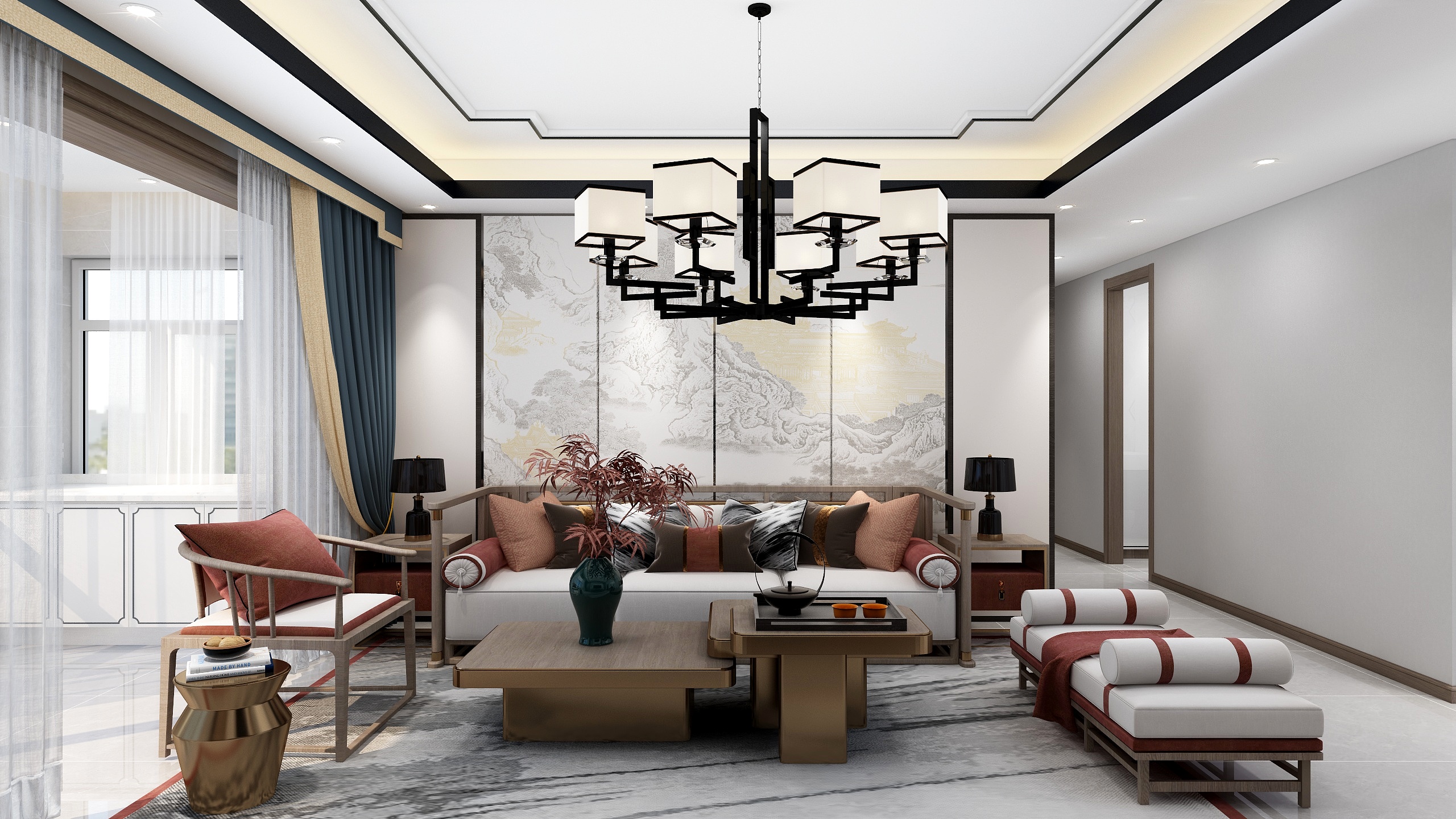 李青越-164平米现代简约四居装修效果图