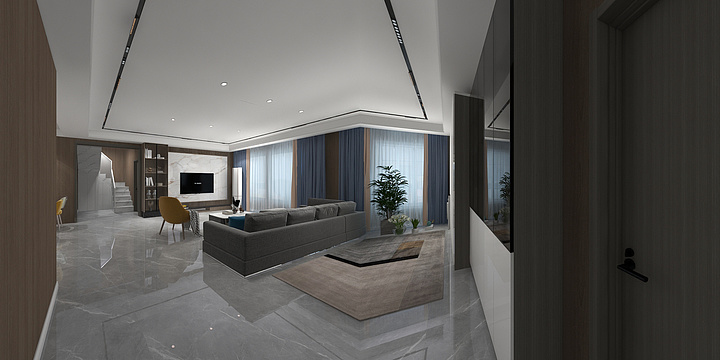 丶李海林丿-沁园春·锦-5-701-深色-装修设计方案