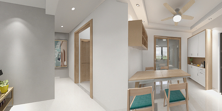 乐臣木门董太太软装-众凯学府-装修设计方案