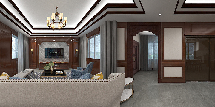 枭羽工作室-江山紫郡客餐厅.dwg-装修设计方案