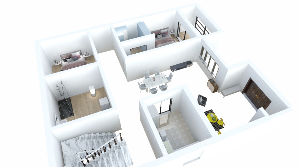 沐溪流火-底层副本1.dwg-装修设计方案