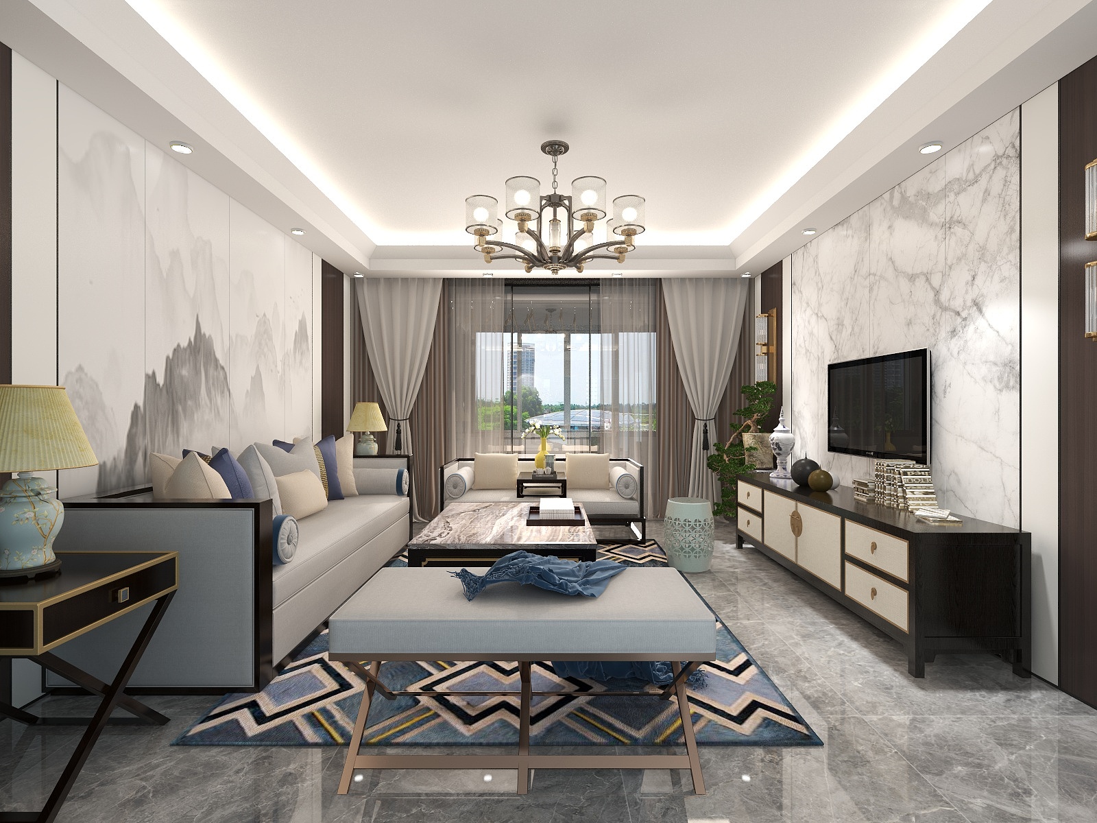 设计师吱昂张-美的拉德芳斯-装修设计方案