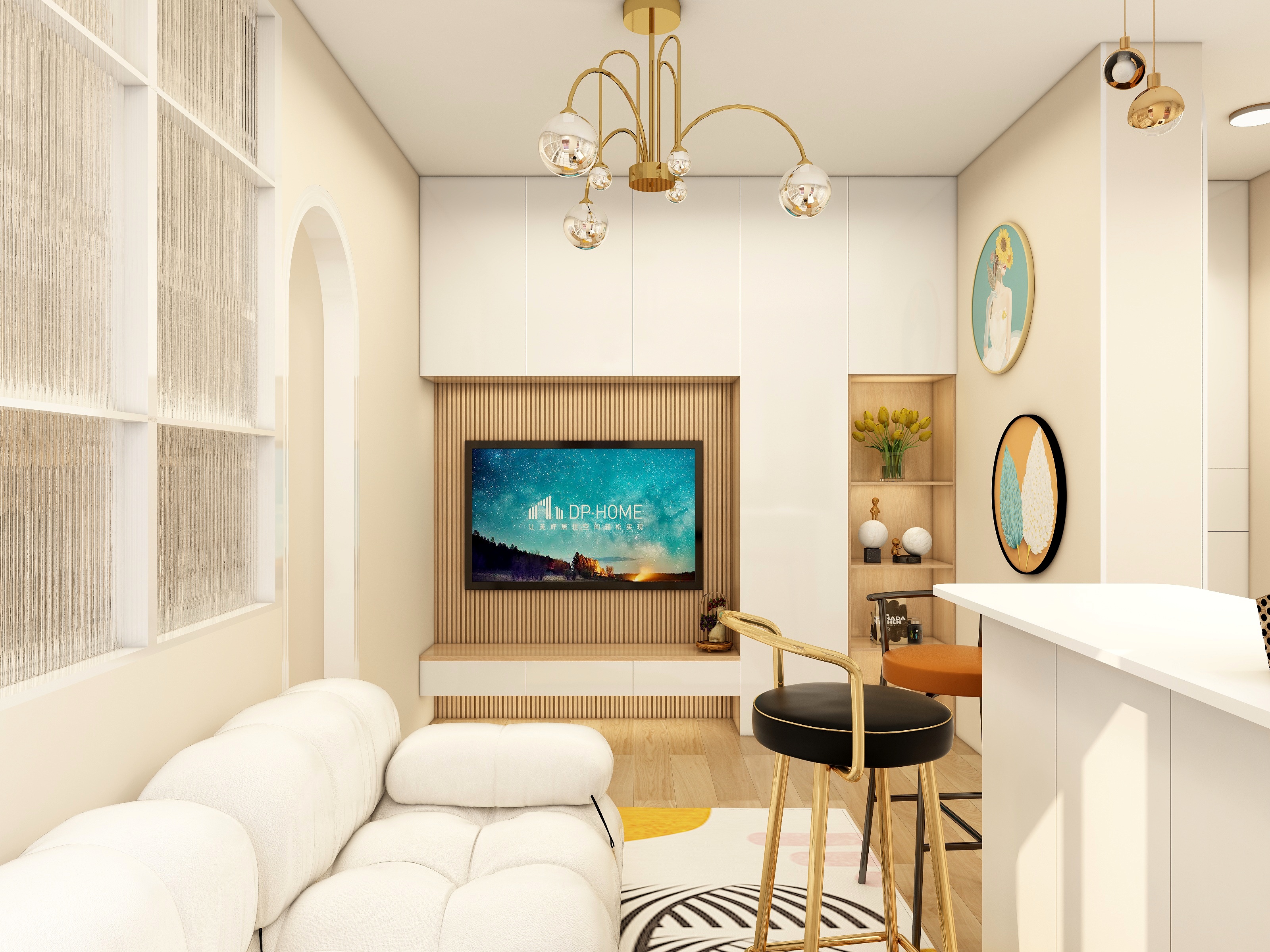 Ani..-37平一字户型小公寓奶油原木风北欧风-装修设计方案