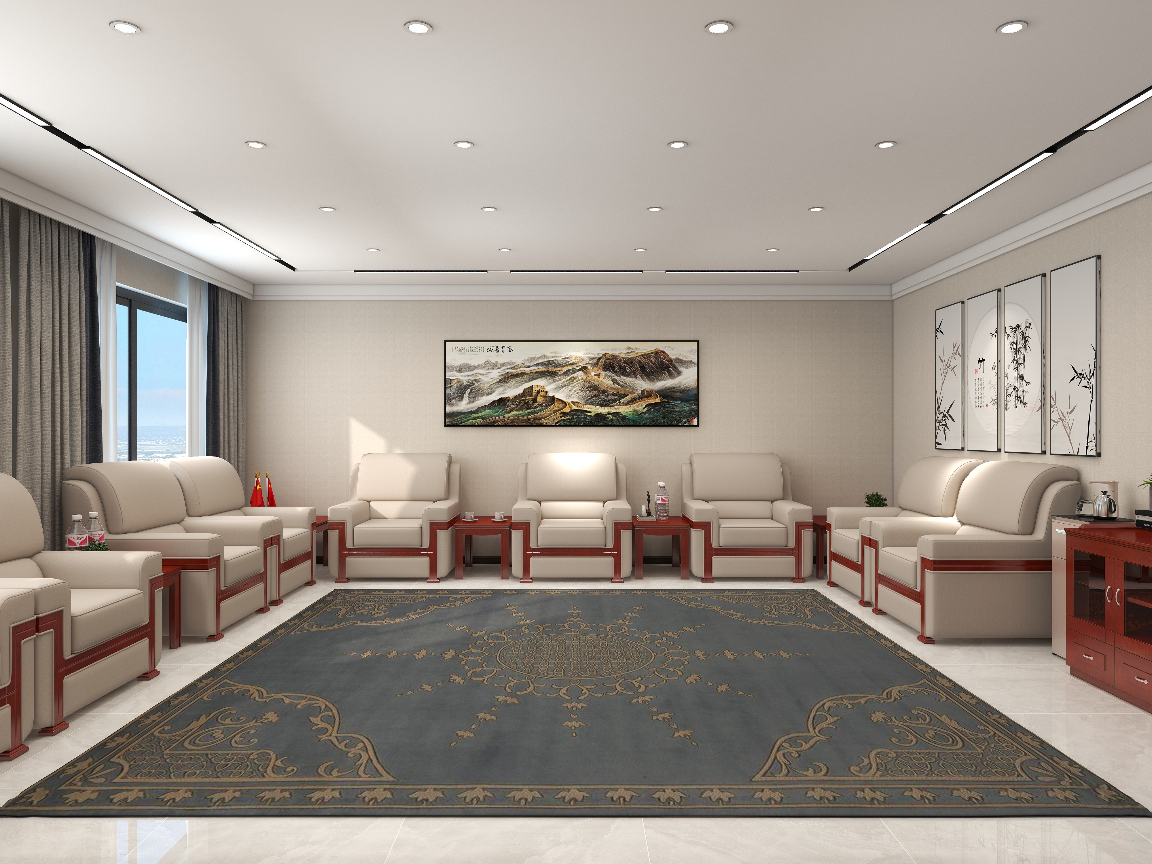 徐振方-会客接待室-装修设计方案