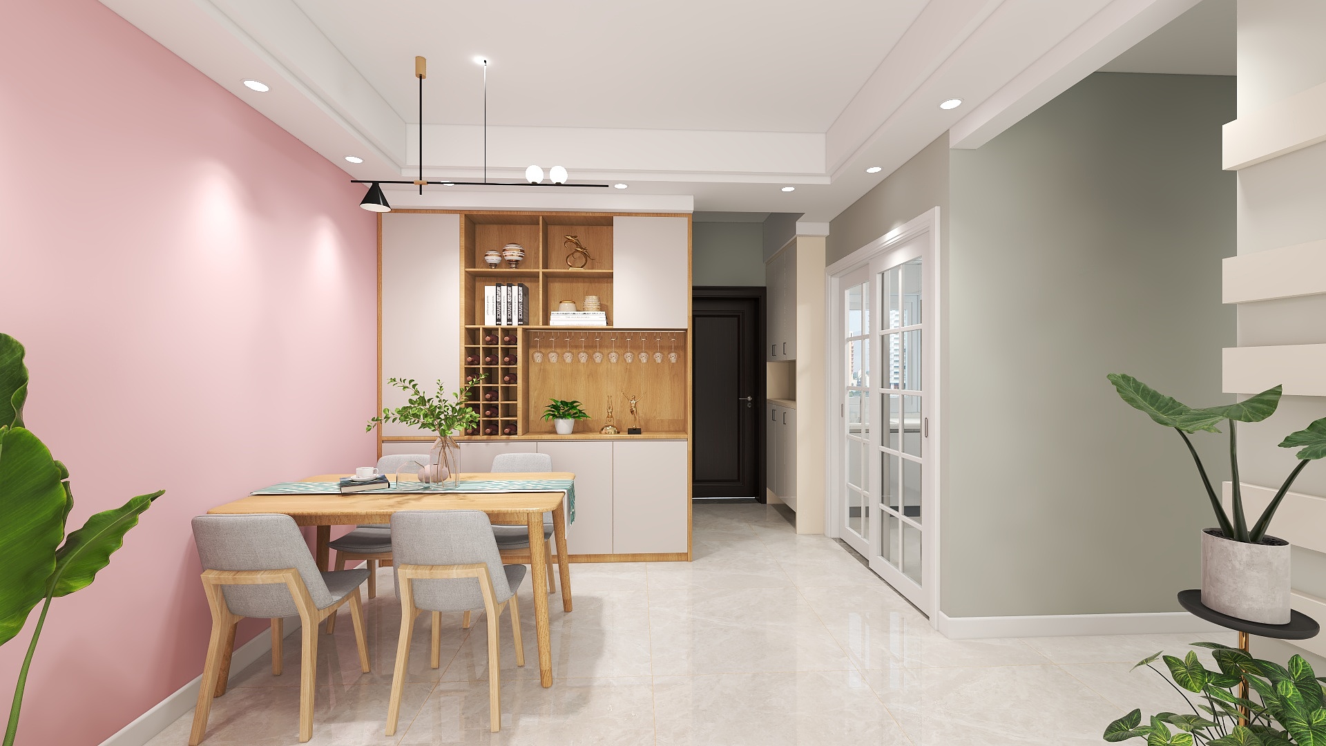 133****0183HosC-德信海德公园83.00㎡A2’3室2厅1卫1厨装修效果图