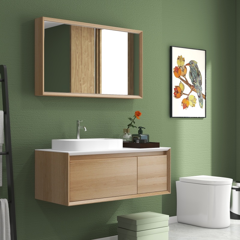 Contemporary Green Bathroom with Natural Touches