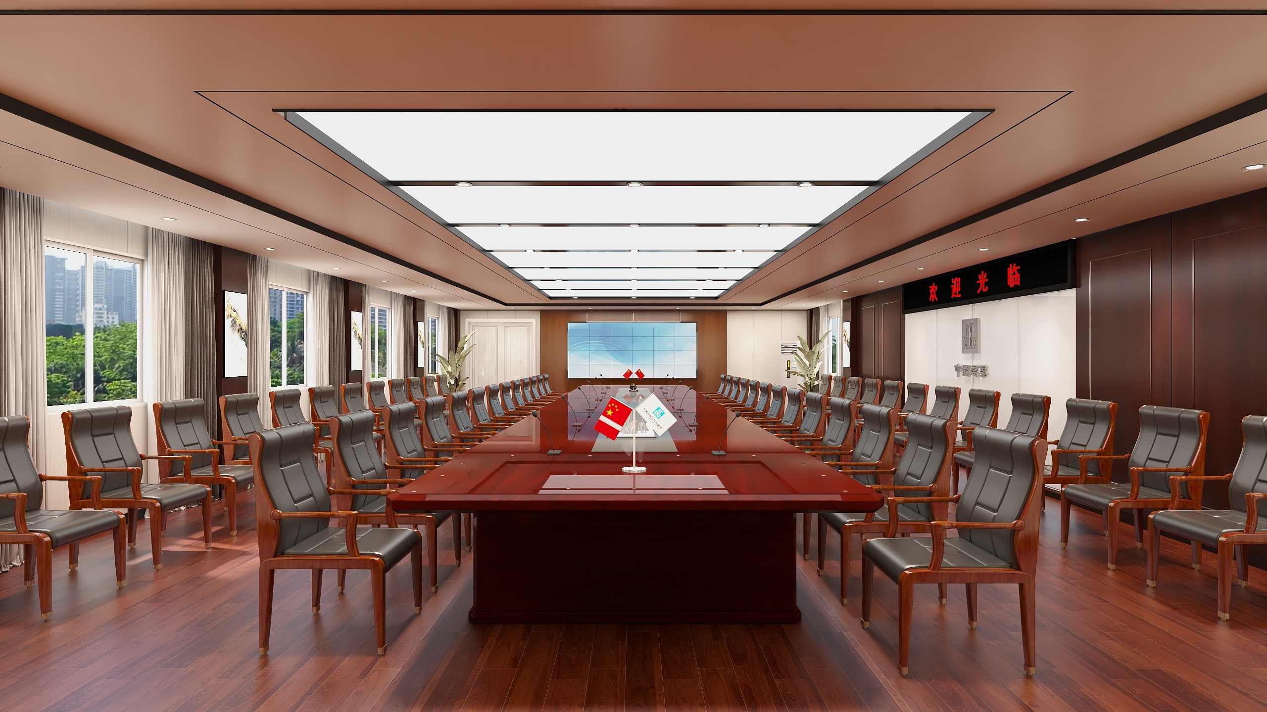 Jun0624-某司大会议室.dwg-装修设计方案