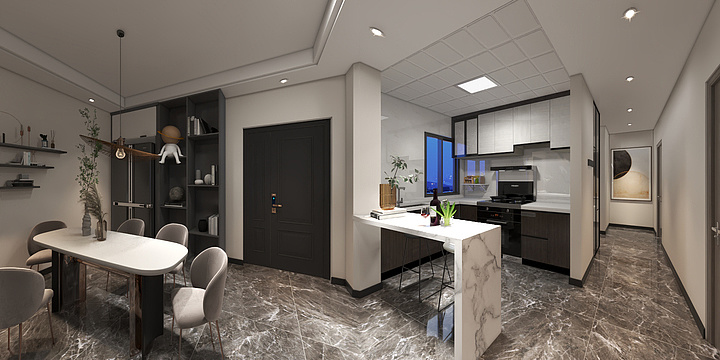 失晏-明湖府现代开放式-装修设计方案