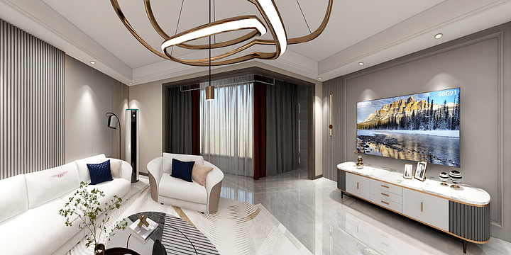 偏安一隅@-四季府邸轻奢-装修设计方案