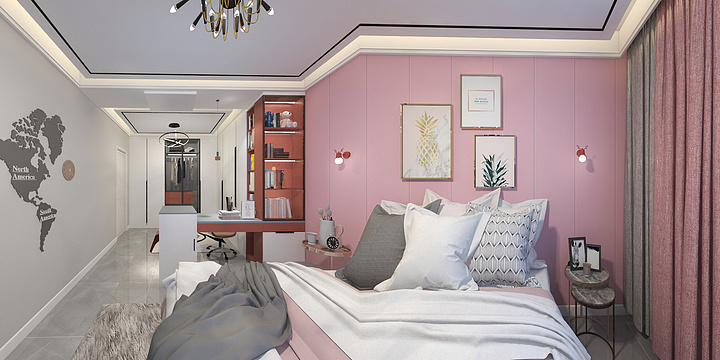 鹤岗兔宝宝易装定制-新中国际城-装修设计方案