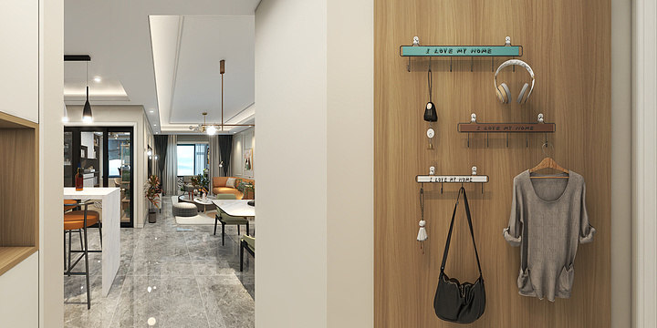 特特屠夫-德信海德公园83.00㎡A2’3室2厅1卫1厨-装修设计方案