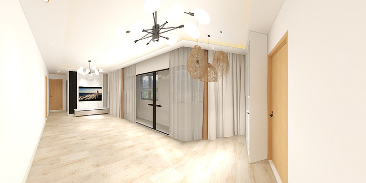 WangNan丶-瑞和园89.50㎡B户型3室2厅1卫-装修设计方案