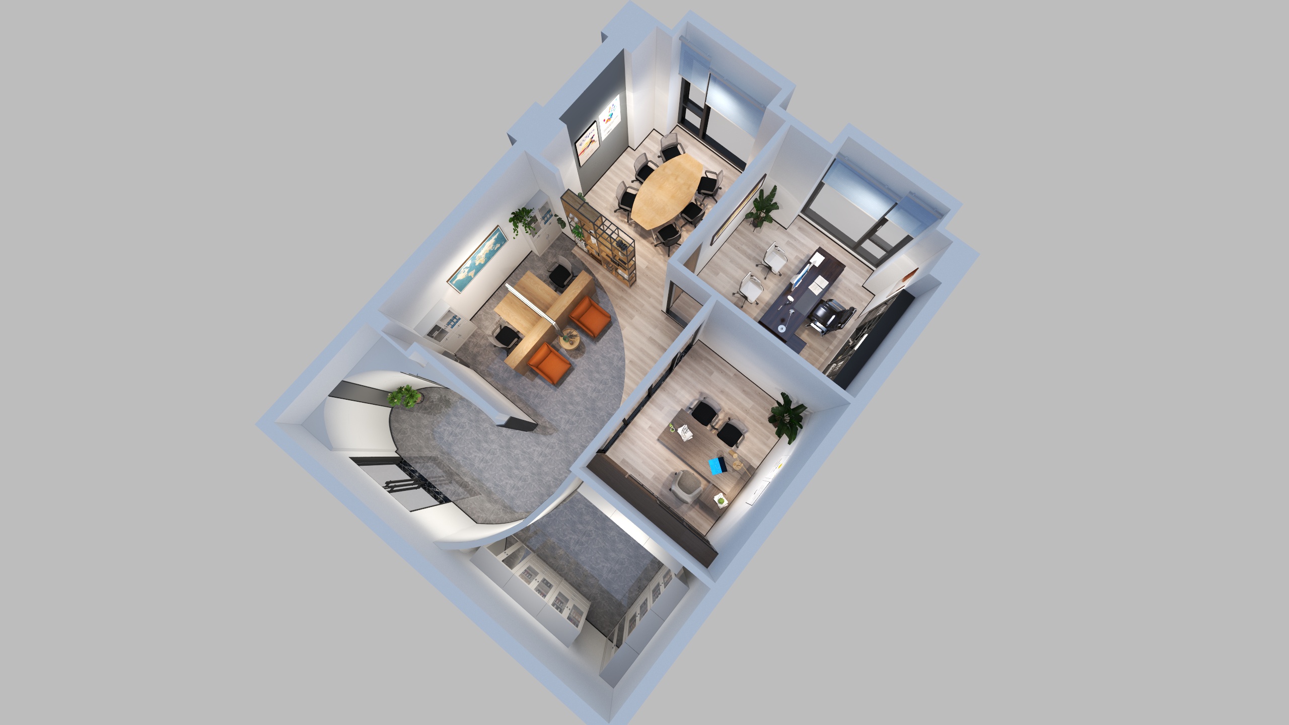 金雅风装饰设计-CBD唐总办公室-装修设计方案