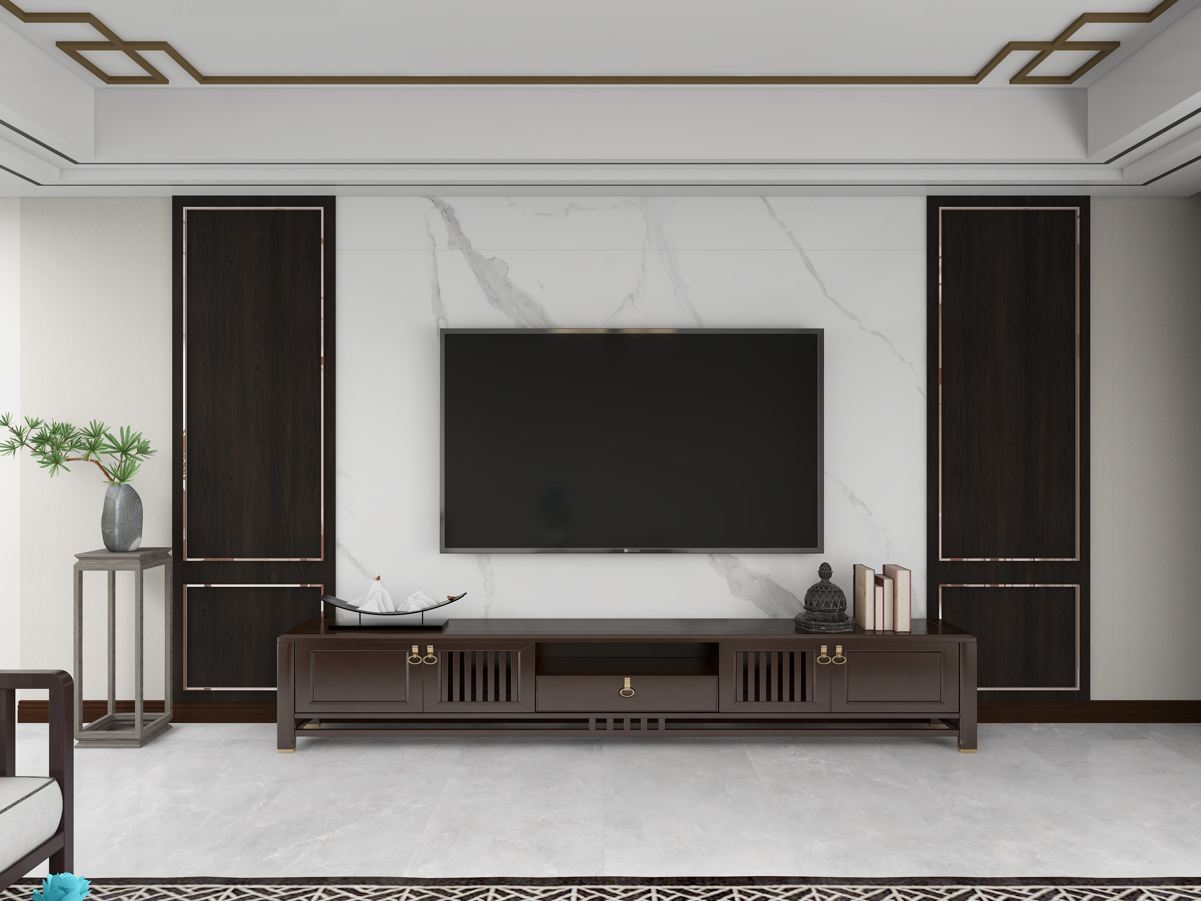 姜姜jiangjiangj-新中式客厅.dwg-装修设计方案