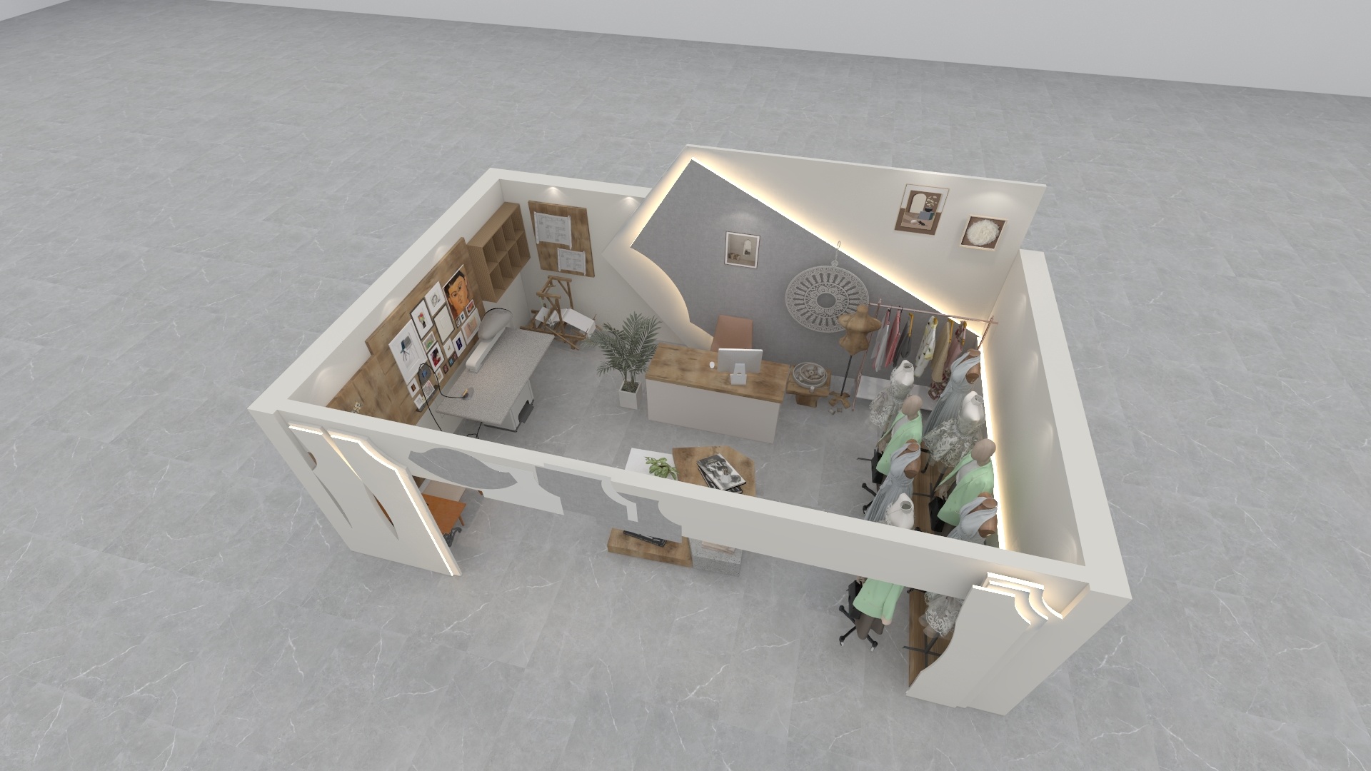 Y＆C-服装店-装修设计方案