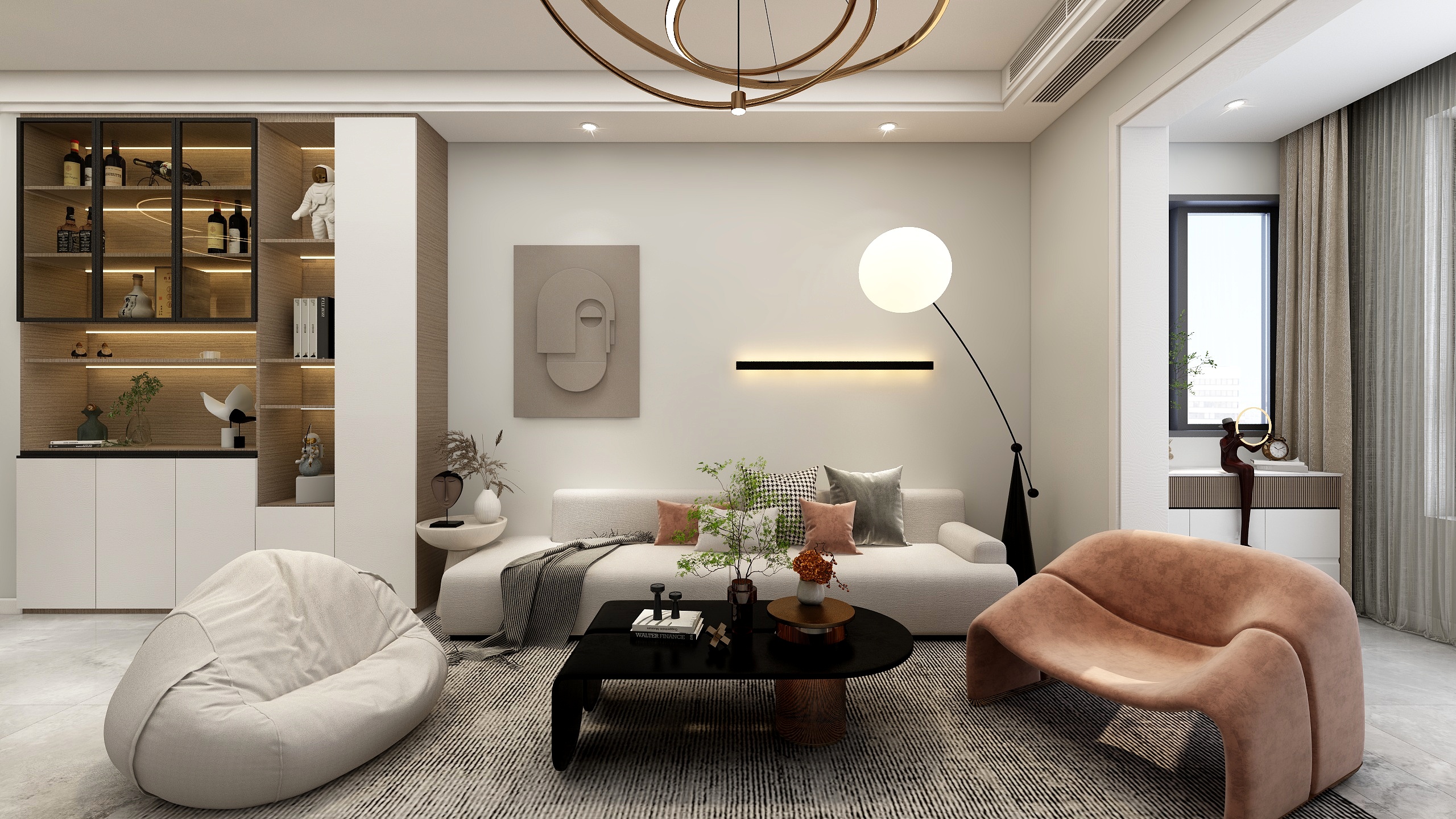 资深设计团队-106方现代简约三居室-装修设计方案