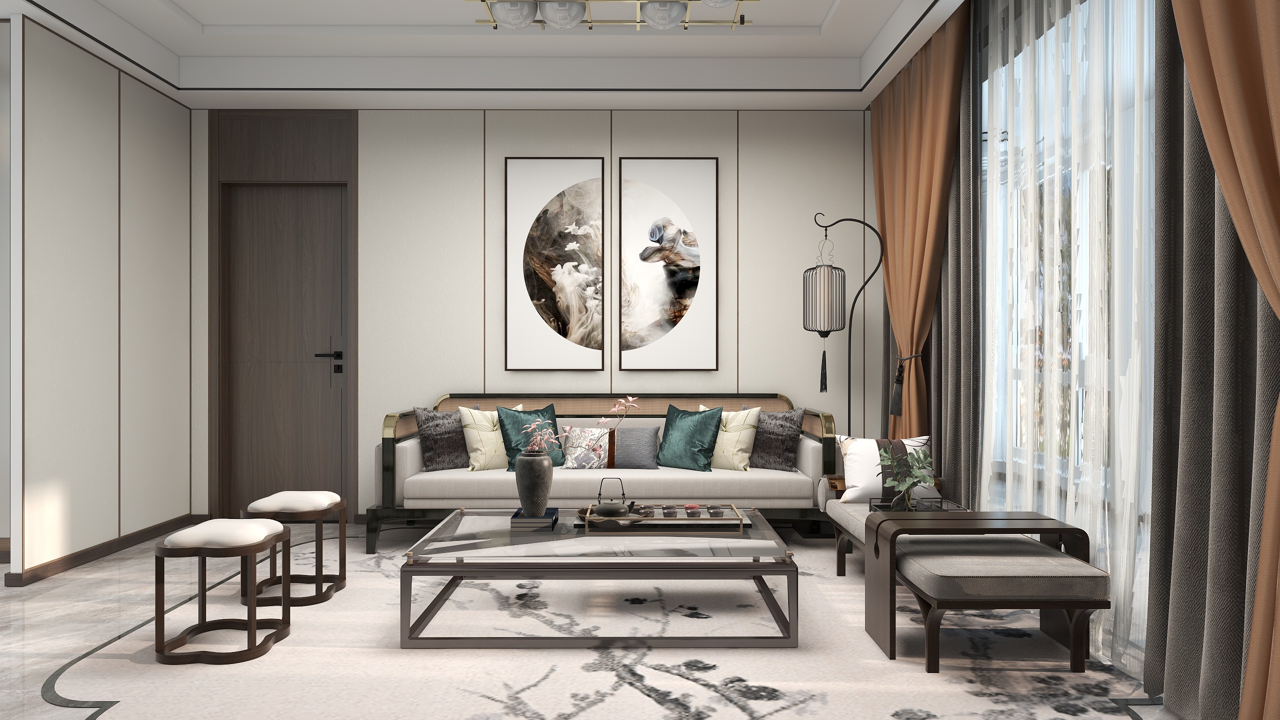 x美夢x-《墨》菲达音乐广场新中式-装修设计方案