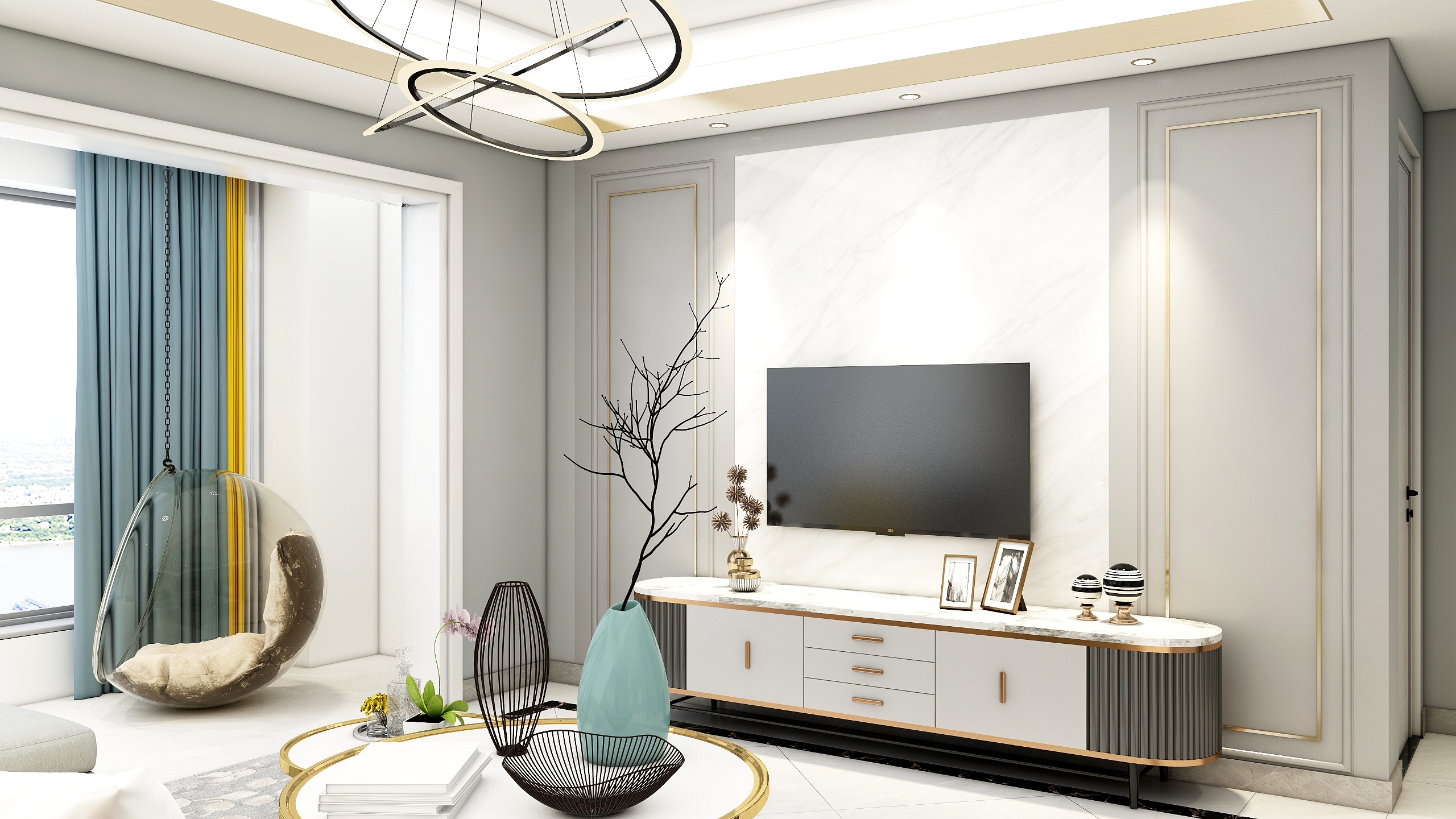 设计师周仕柱-现代轻奢装修效果图