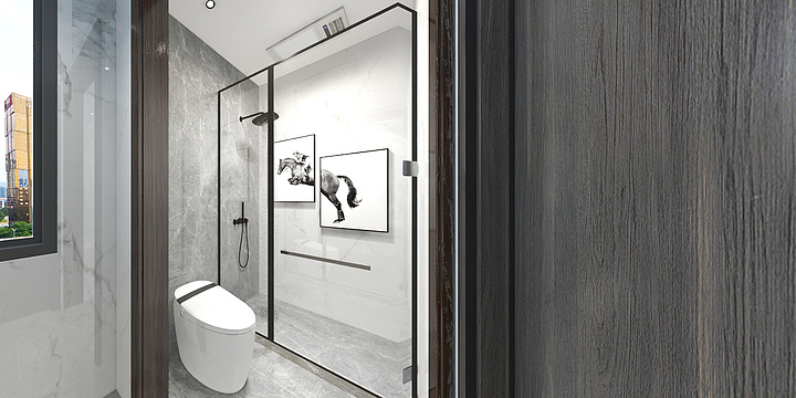 昆山博德精工瓷砖-学成府王教授—地下室卫-装修设计方案