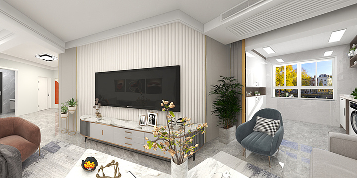 效果图设计雨-香榭里29-1-701-装修设计方案