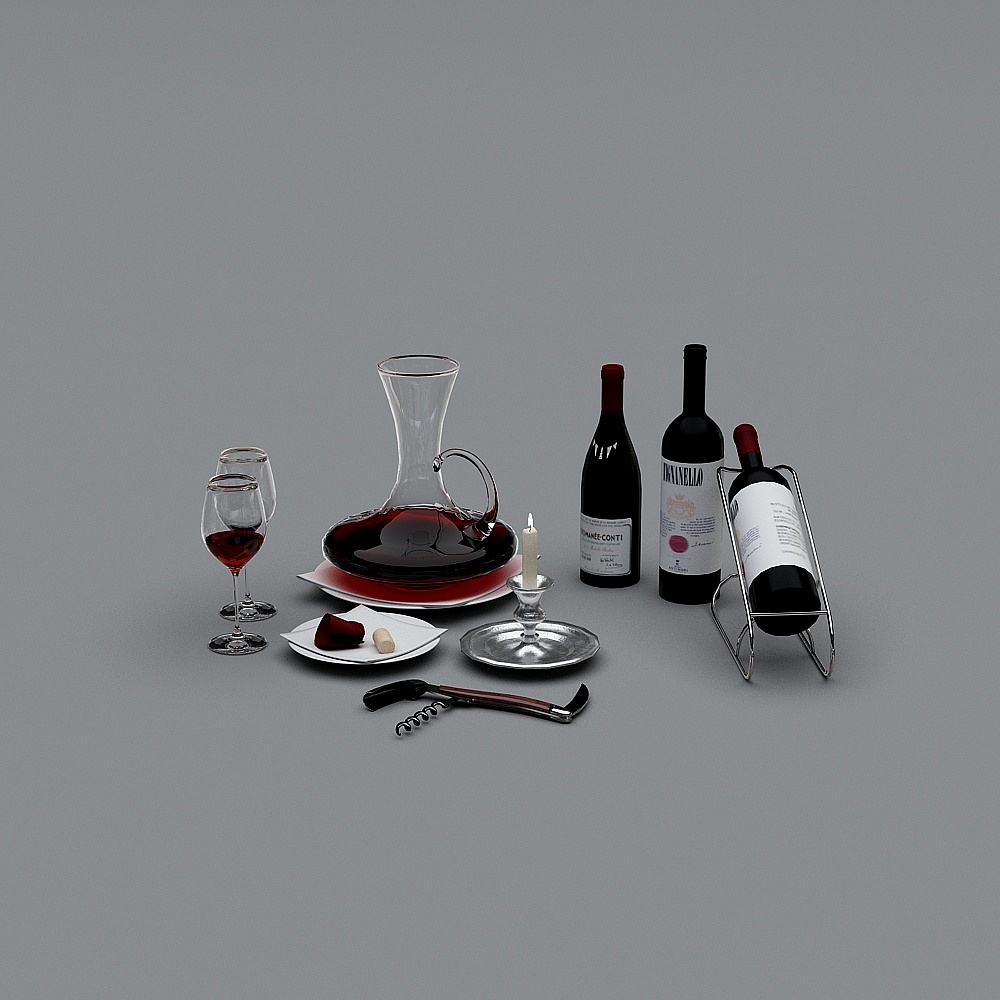 现代酒3D3D模型