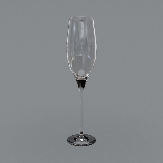 Modern Black Champagne Cup 3D Model by Minotti