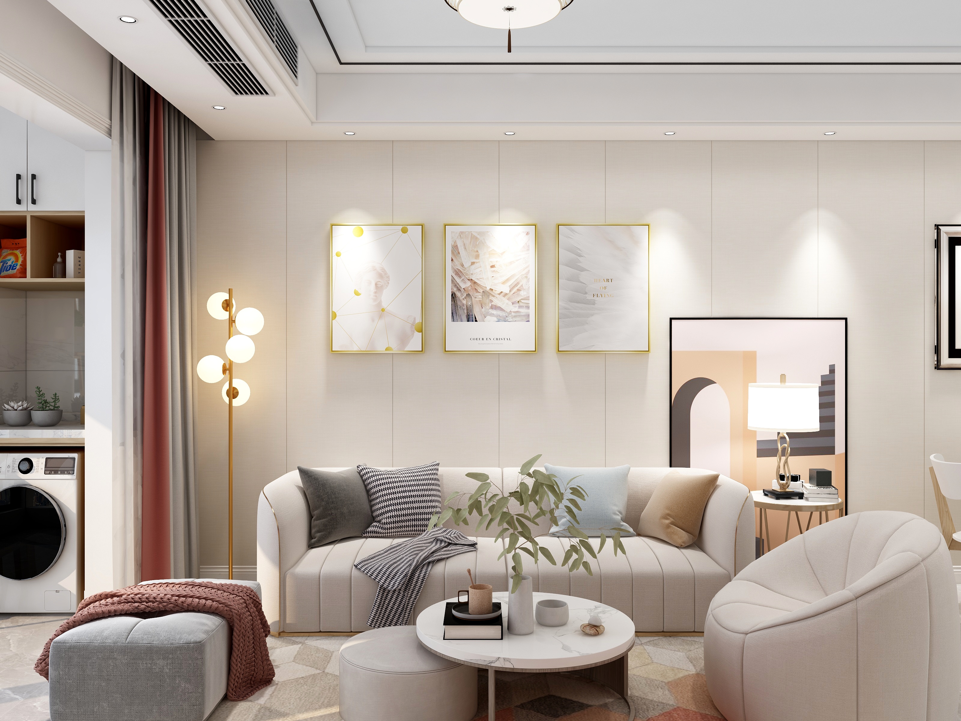 @智铭-德信海德公园83.00㎡A2’3室2厅1卫1厨-装修设计方案